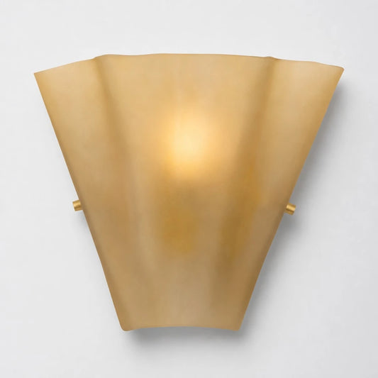 Arian Modern Seashell Frosted Glass Wall Sconce