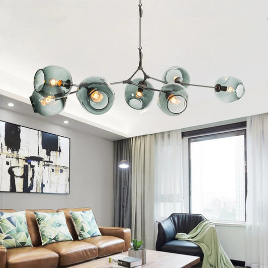 Arlo Modern Branching Bubble Glass Chandelier