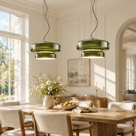 Arthur Modern Curved Glass Pendant Light