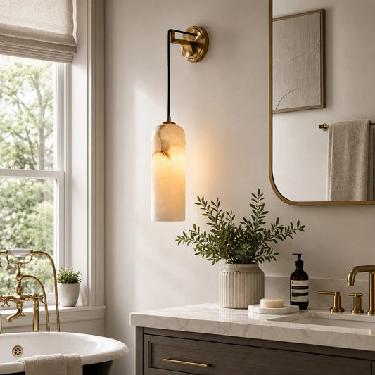 Arvid Nordic Alabaster Pendant Wall Scone