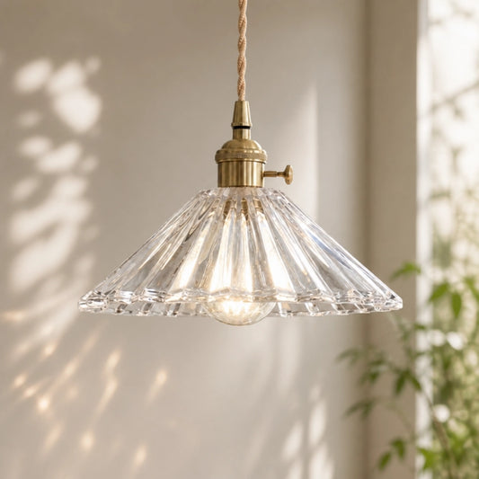 Atticus Retro Clear Glass Pendant Light