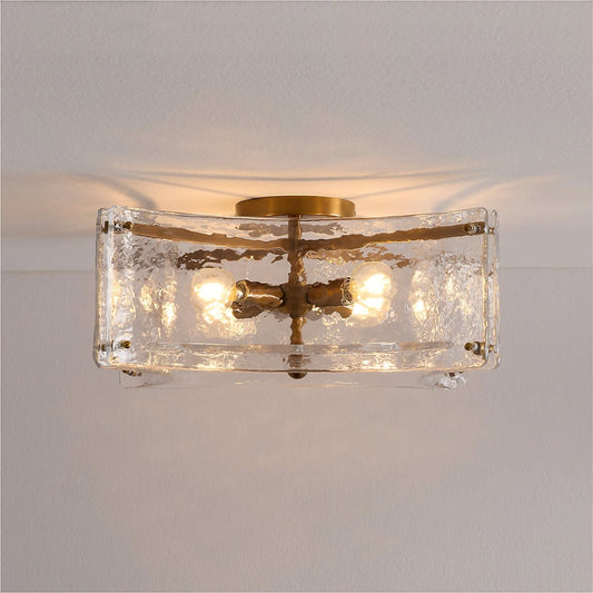 Aura Modern Water Ripple Glass Ceiling Light