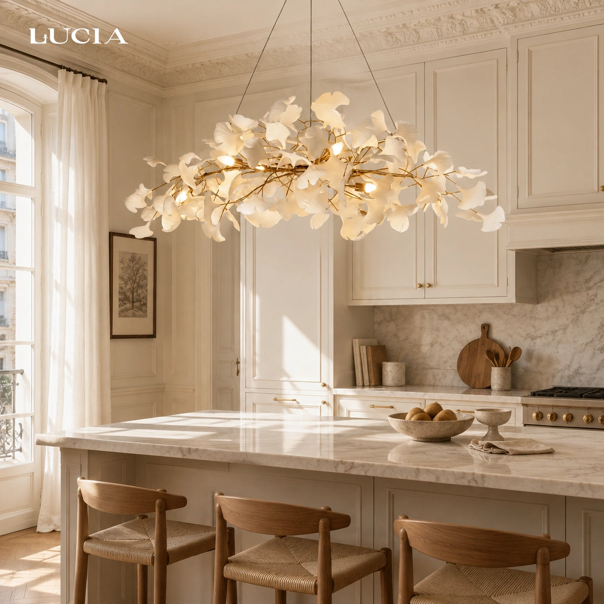 Aurelia Modern Organic Ginkgo Chandelier | LuciaLiving – Lucia Living