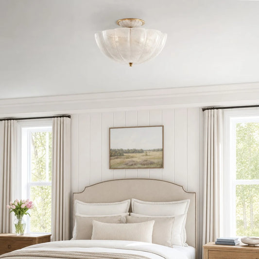 Aylin Mid-Century Petal Bowl Glass Ceiling Light