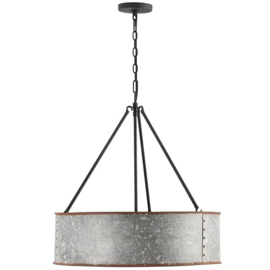 Baxter Industrial Metal Drum Pendant Light