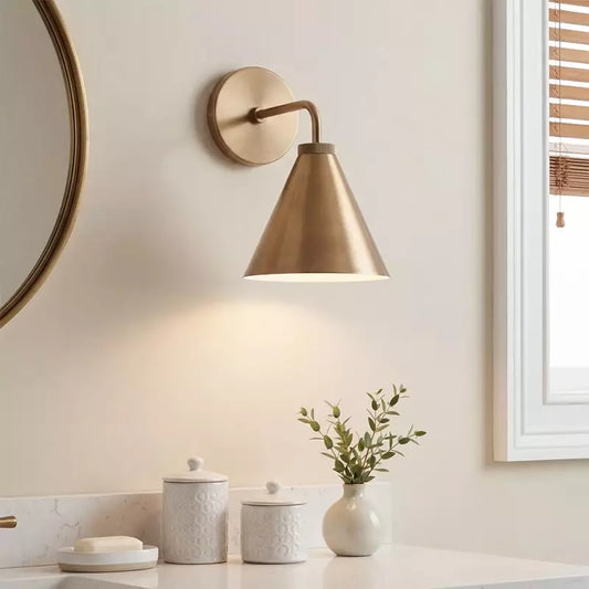 Beck Industrial Minimalist Metal Tapered Sconce