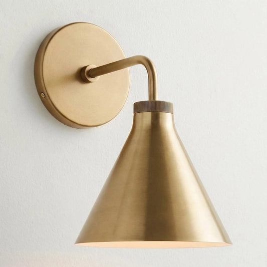 Beck Industrial Minimalist Metal Tapered Sconce