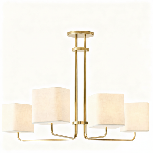 Bella Modern Multi-Arm Aged Brass Chandelier
