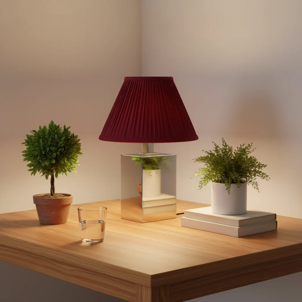 Blair Classic Brass Tapered Fabric shade Table Lamp