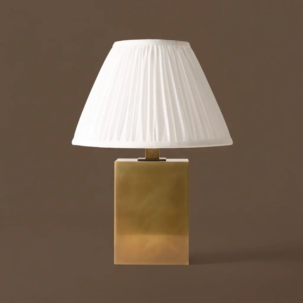 Blair Classic Brass Tapered Fabric shade Table Lamp