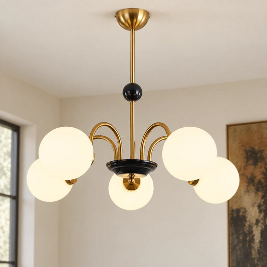 Blythe Multi Head Glass Globe Chandelier