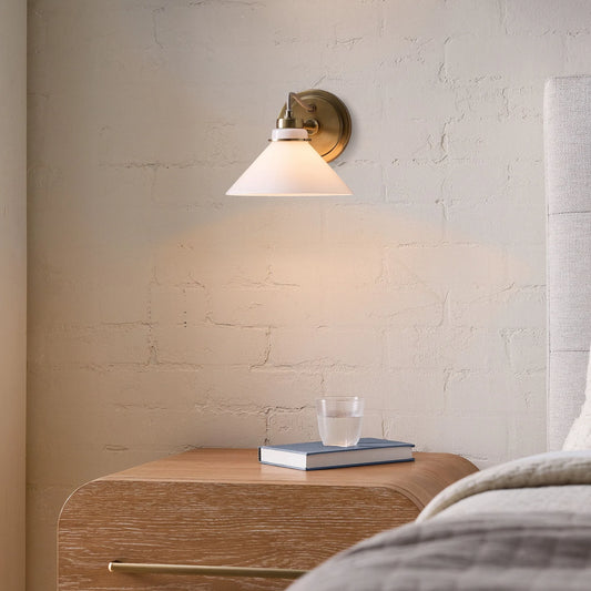 Brielle Industrial Flared Wall Sconce
