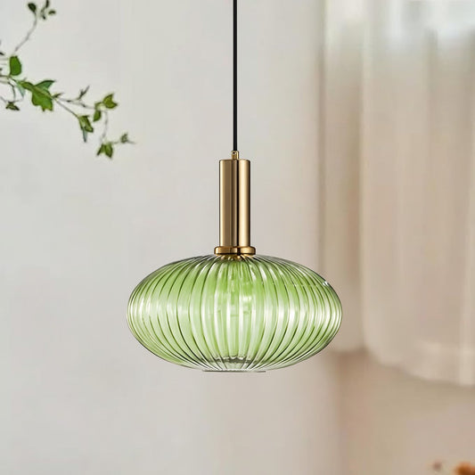 Scylla Modern Creative Ribbed Glass Pendant Light