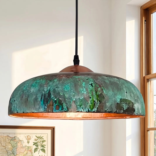 Niven Rustic Vintage Metal Dome Pendant Light
