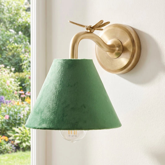 Calix Vintage Art Deco Sculptural Linen Wall Sconce