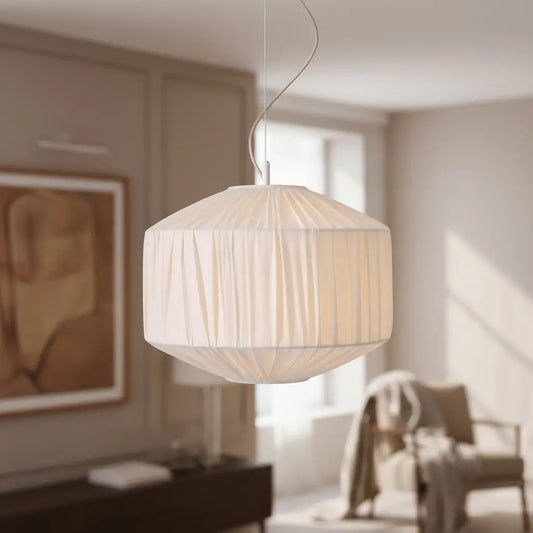 Cecily Modern Pleated Silk Pendant Light