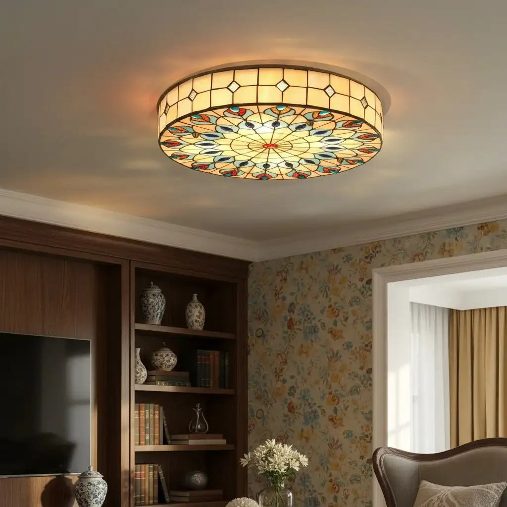 Cerise Vintage Tiffany Stained Glass Ceiling Light3.webp__PID:bf69d9ac-a03c-4c2b-9867-4a150ce95fc6