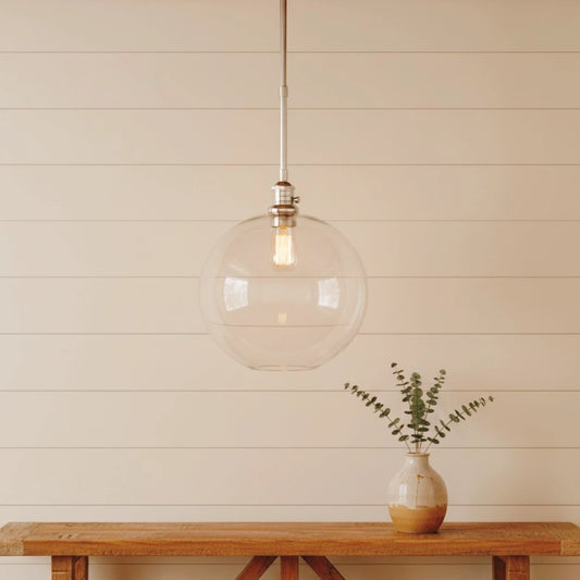Claire Modern Clear Glass Globe Pendant Light
