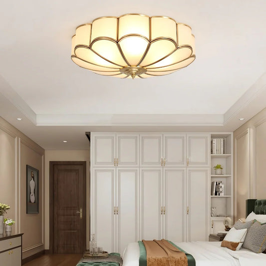 Cleo Vintage Floral Glass Ceiling Light