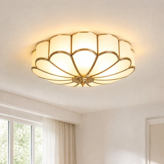 Cleo Vintage Floral Glass Ceiling Light
