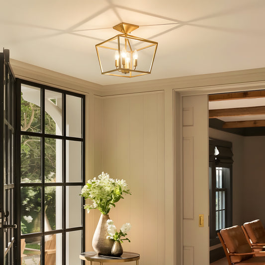 Clifton Farmhouse 4-Light Metal Ceiling Light
