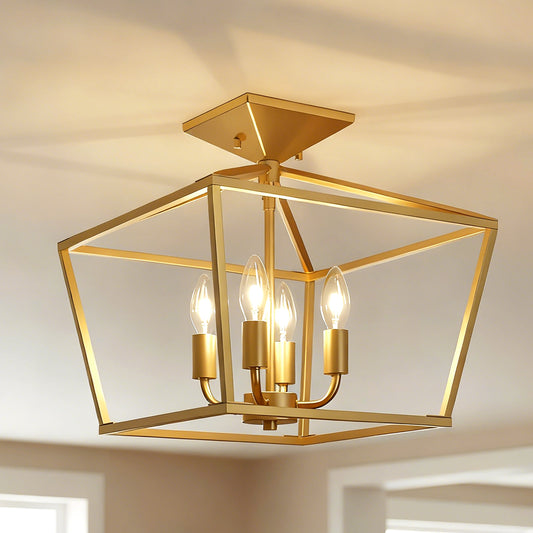 Clifton Farmhouse 4-Light Metal Ceiling Light