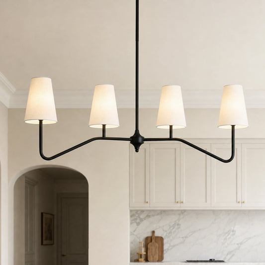 Lustre Clover Farmhouse à 4 lumières pour îlot de cuisine 