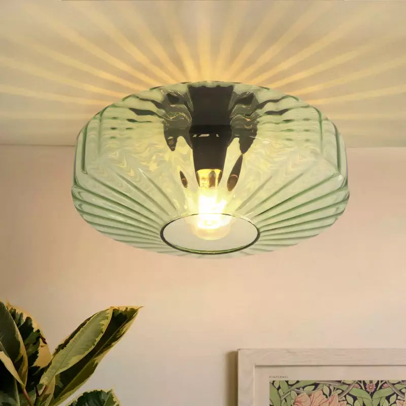 Modern Drum Water Ripple Glass Ceiling Light | LuciaLiving – Lucia