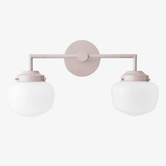 Contemporary Colorful Opal White Glass Vanity Light