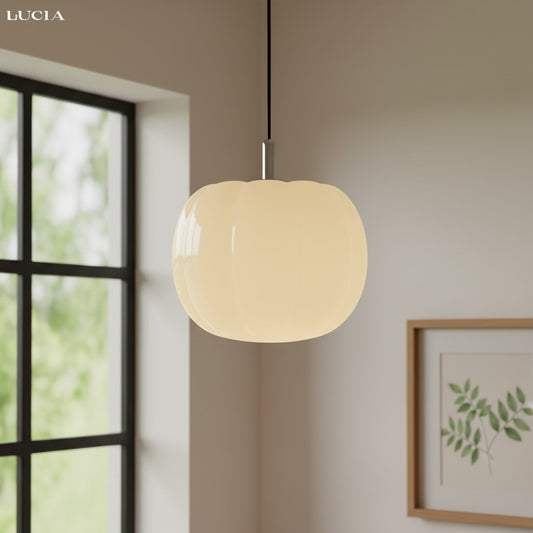 Cronus Modern Pumpkin Colorful Glass Pendant Light