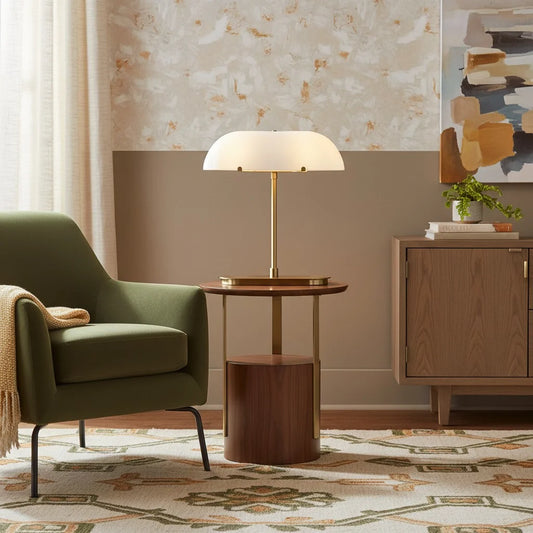 Dalio Moderne Tischleuchte aus Milchglas in Bootsform 