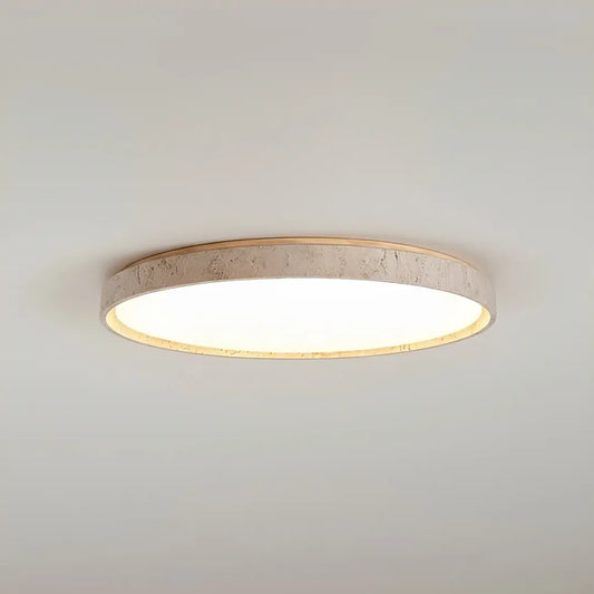 Dara Modern Minimalist Travertine Round Ceiling Light