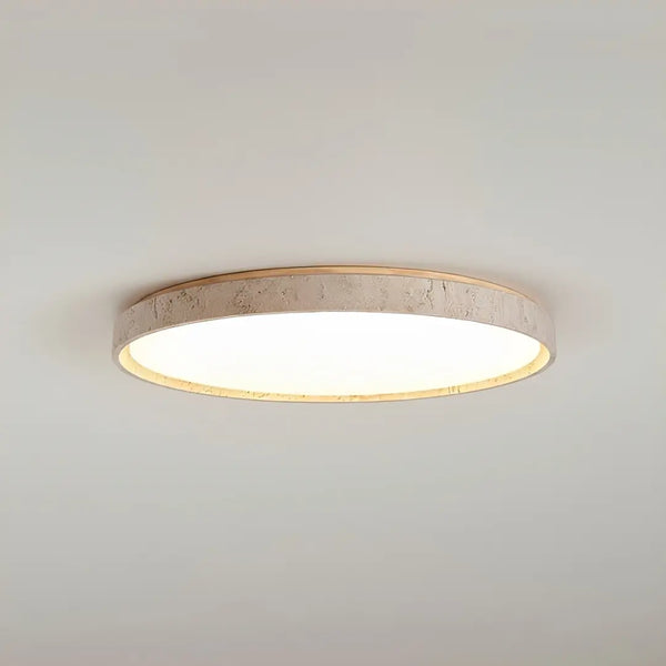 Dara Modern Minimalist Travertine Round Ceiling Light