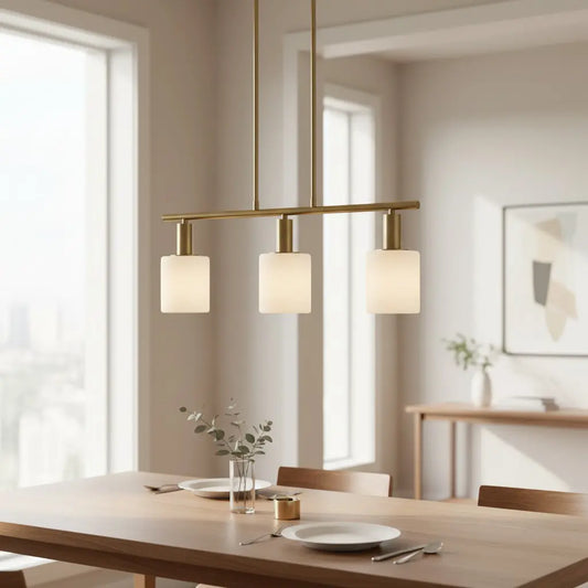 Modern Porcelain White 3-light Chandelier