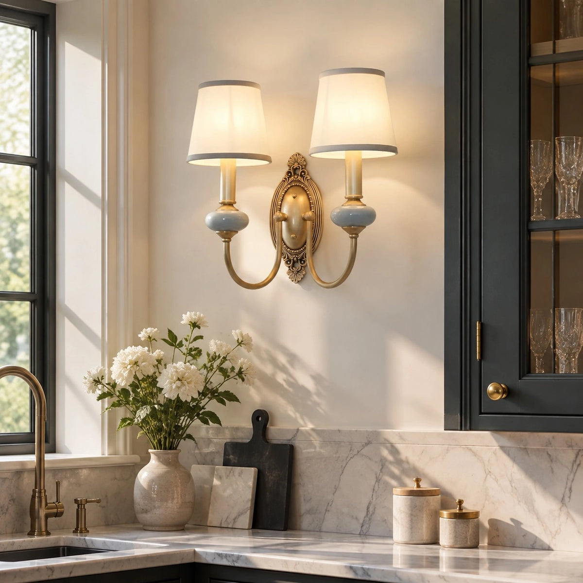 Deliah Classic Armed Fabric Shade Sconce-13.webp