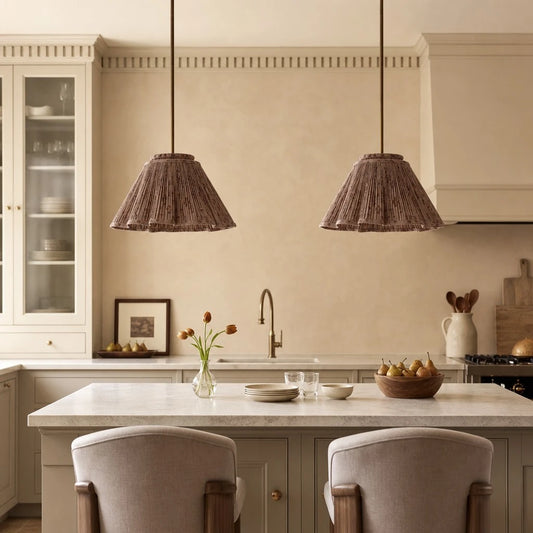 Delyth Retro Pleated Fabric Cone Pendant Light