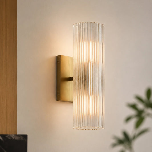 Doran Modern Elegant Glass Tube Sconce