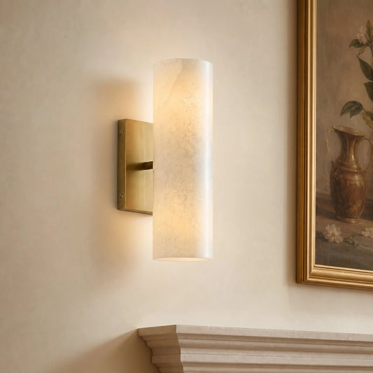 Doran Moderne Elegante Wandleuchte aus Alabasterrohr 