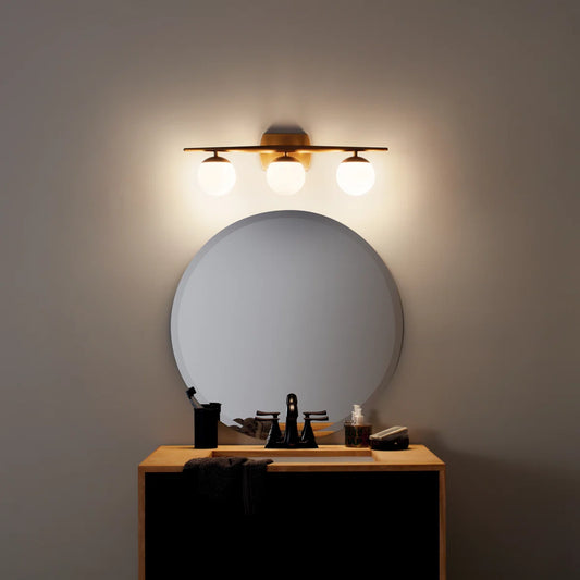 Dyssebia Modern 3-Light Globe Opal Glass Vanity Light