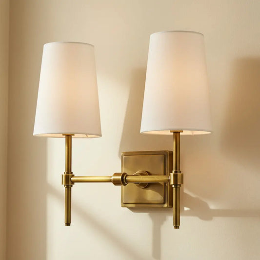 Eamon Vintage Colorful Linen Metal Wall Lamp