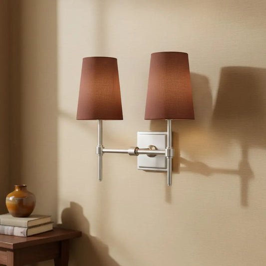 Eamon Vintage Colorful Linen Metal Wall Lamp