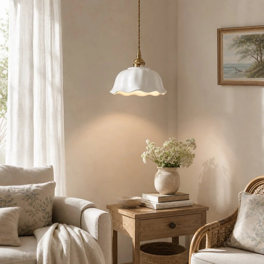 Eileen Modern Flower Ceramic Pendant Light