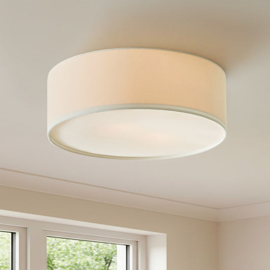 Ella Modern Minimalist Fabric Drum Ceiling Light