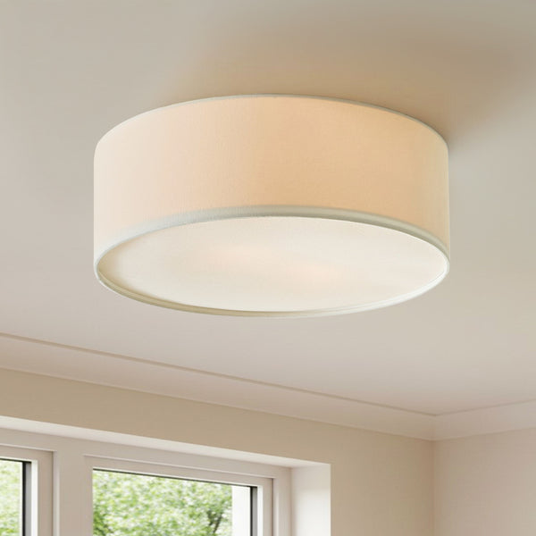 Ella Modern Minimalist Fabric Drum Ceiling Light