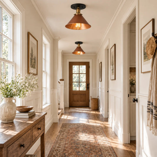 Ellis Industrial Cone Flush Mount Ceiling Light
