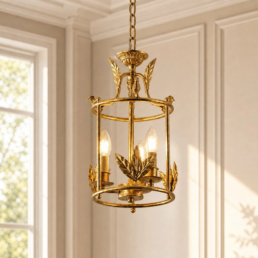 Elric Vintage Farmhouse Metal Bird Candle Pendant Light