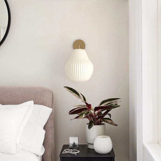 Erotes Minimalist Sculptural Ribbed Glass Wall Sconce