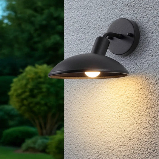 Ethan Minimalist Round Outdoor Metal Wall Sconce