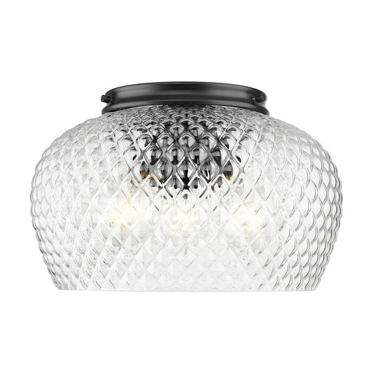 Evander Vintage Brass Cut Glass Ceiling Light