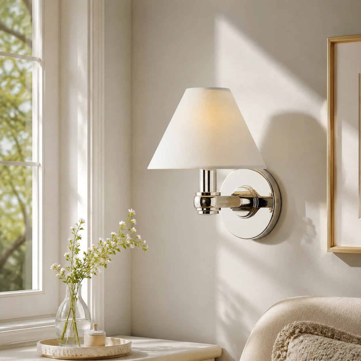 Everett 3-light Modern Fabric Cone Shade Metal Wall Sconce8.webp__PID:071752dc-e8b3-4e21-bdb3-5f3be6783576